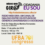 Apresentação da Rádio WEB Gira no Congresso da UFBA